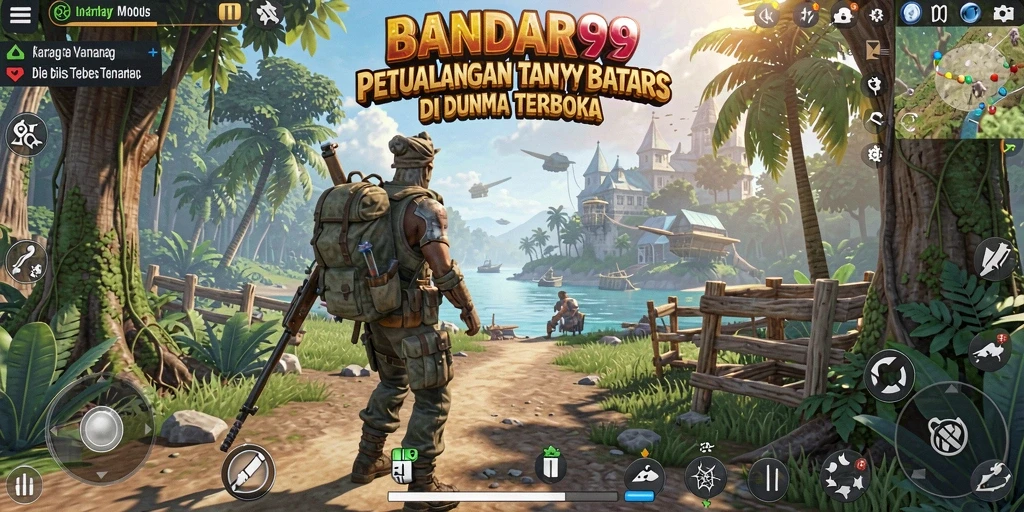Screenshot menampilkan momen epik dalam dunia terbuka BANDAR99.