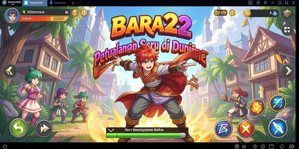 Tampilan gameplay BARA22 dengan karakter anime yang menarik.