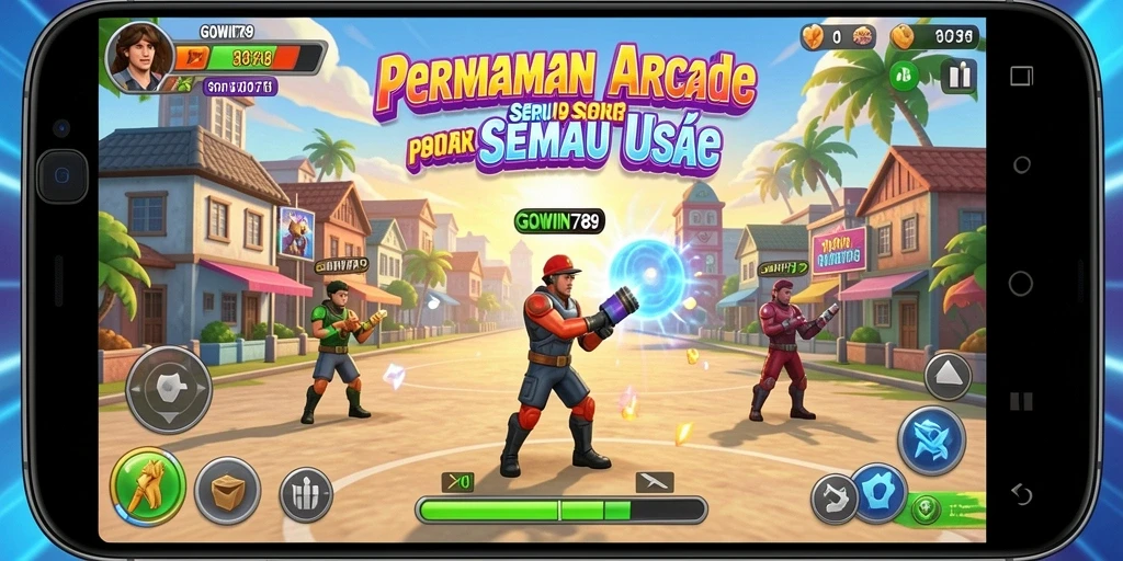 Tangkapan layar GOWIN789 menunjukkan gameplay Arcade yang menarik dan penuh aksi.
