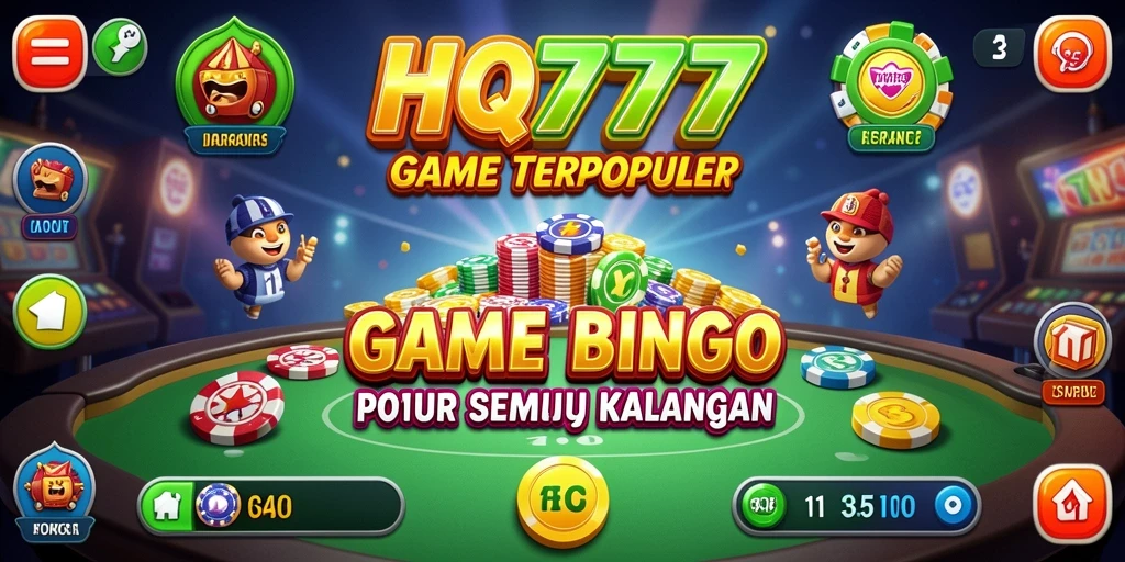 Tampilan gameplay Bingo yang seru dan mengasyikkan di HQ777.