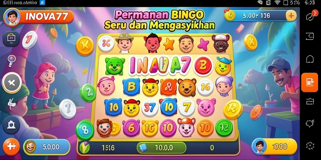 Tampilan gameplay INOVA77 yang menarik dan interaktif.