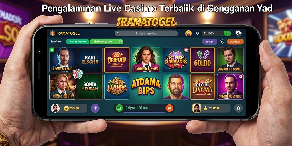 Tampilan permainan Live Casino yang imersif dan interaktif di IRAMATOGEL.