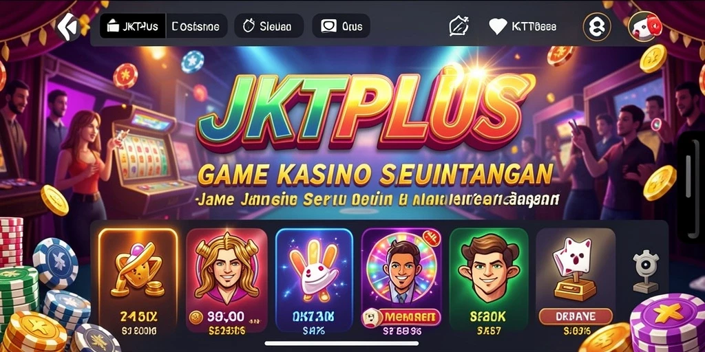 Screenshot JKTPLUS menampilkan gameplay seru dengan permainan Kasino.