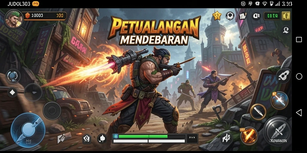 Tampilan seru dari gameplay Action di JUDOL303