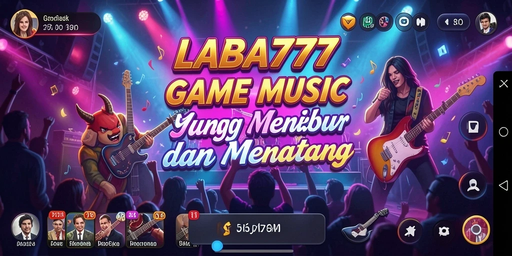 Tangkapan layar menunjukkan gameplay seru dari LABA777 dengan berbagai lagu.