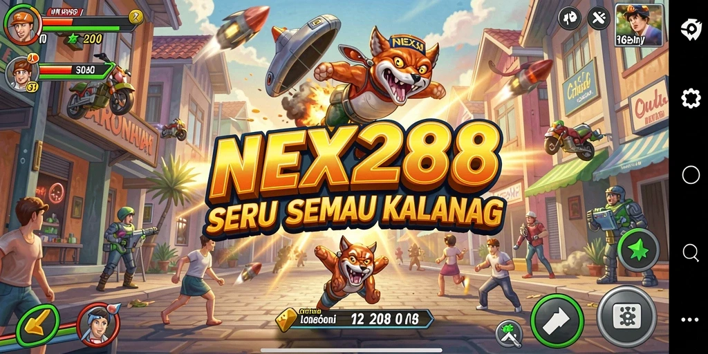 Tampilan gameplay seru dari NEX288 dengan aksi Arcade yang menarik.