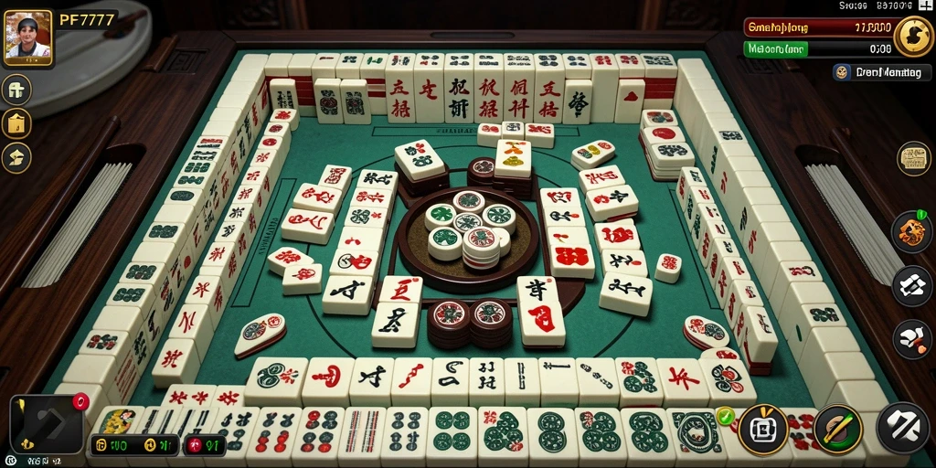 Tampilan gameplay seru dalam permainan Mahjong PF777.