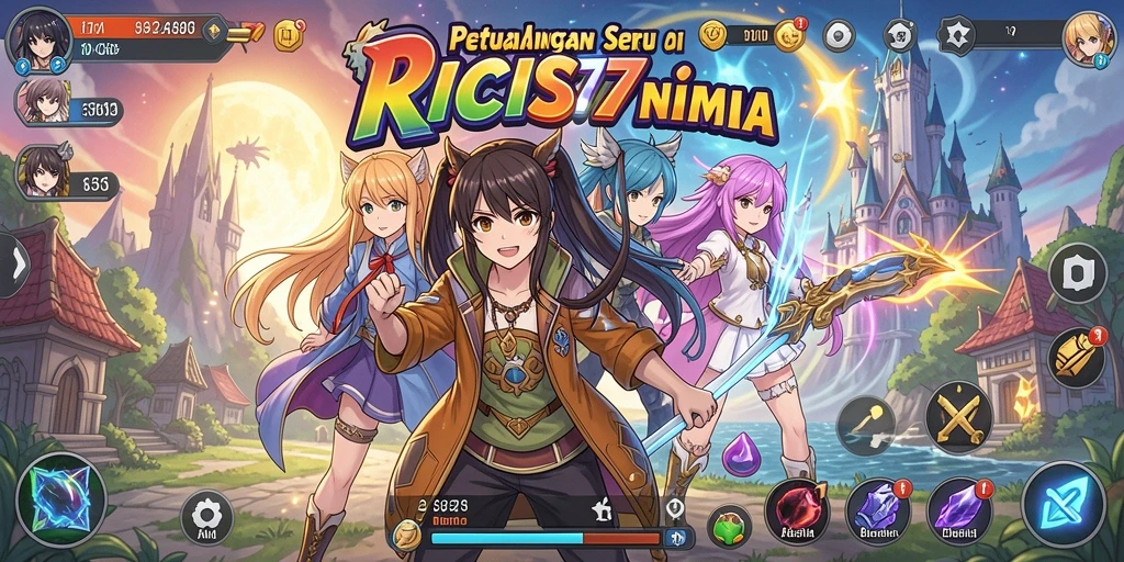 Screenshot RICIS77 yang menunjukkan aksi seru di dunia Anime.