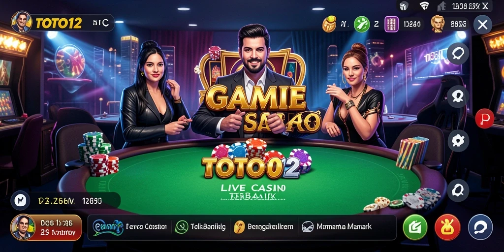Tampilan gameplay menarik dengan dealer profesional di TOTO12.